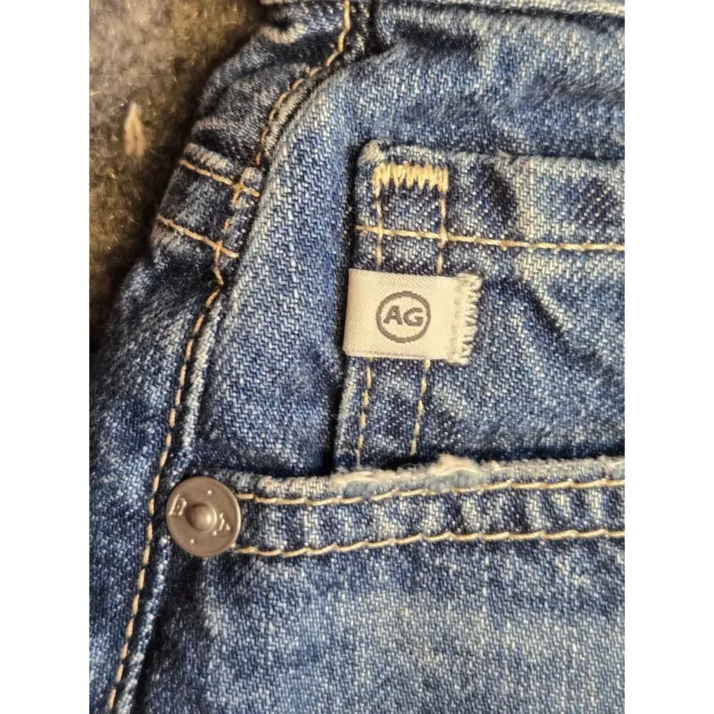 AGOLDE Parker High Rise Relaxed Cutoff Denim Shorts Blue Size 25